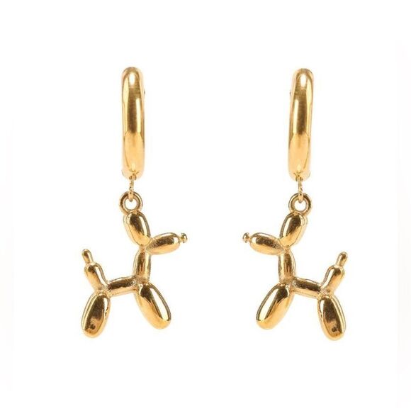 Anthropologie Jewelry - Dog hoop earrings  #727